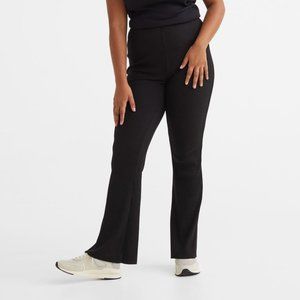 NWT H&M Flared Ribbed Leggings Size M Black Discontinued